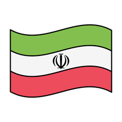 iran flag vector icon element illustration