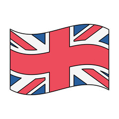 union jack flag vector icon element illustration