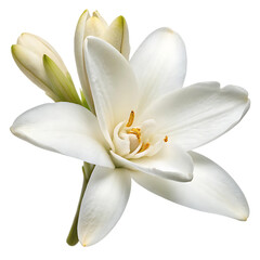 Obraz premium elegant white tuberose flowers isolated