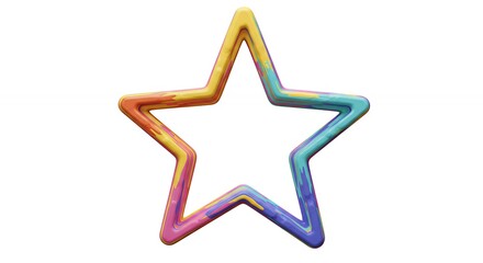 Colorful gradient star graphic