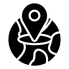 Globe Earth Icon in Solid Style
