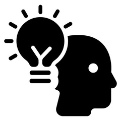 Head Icon in Solid Style