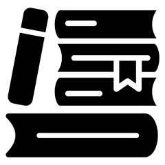 Library Icon in Solid Style