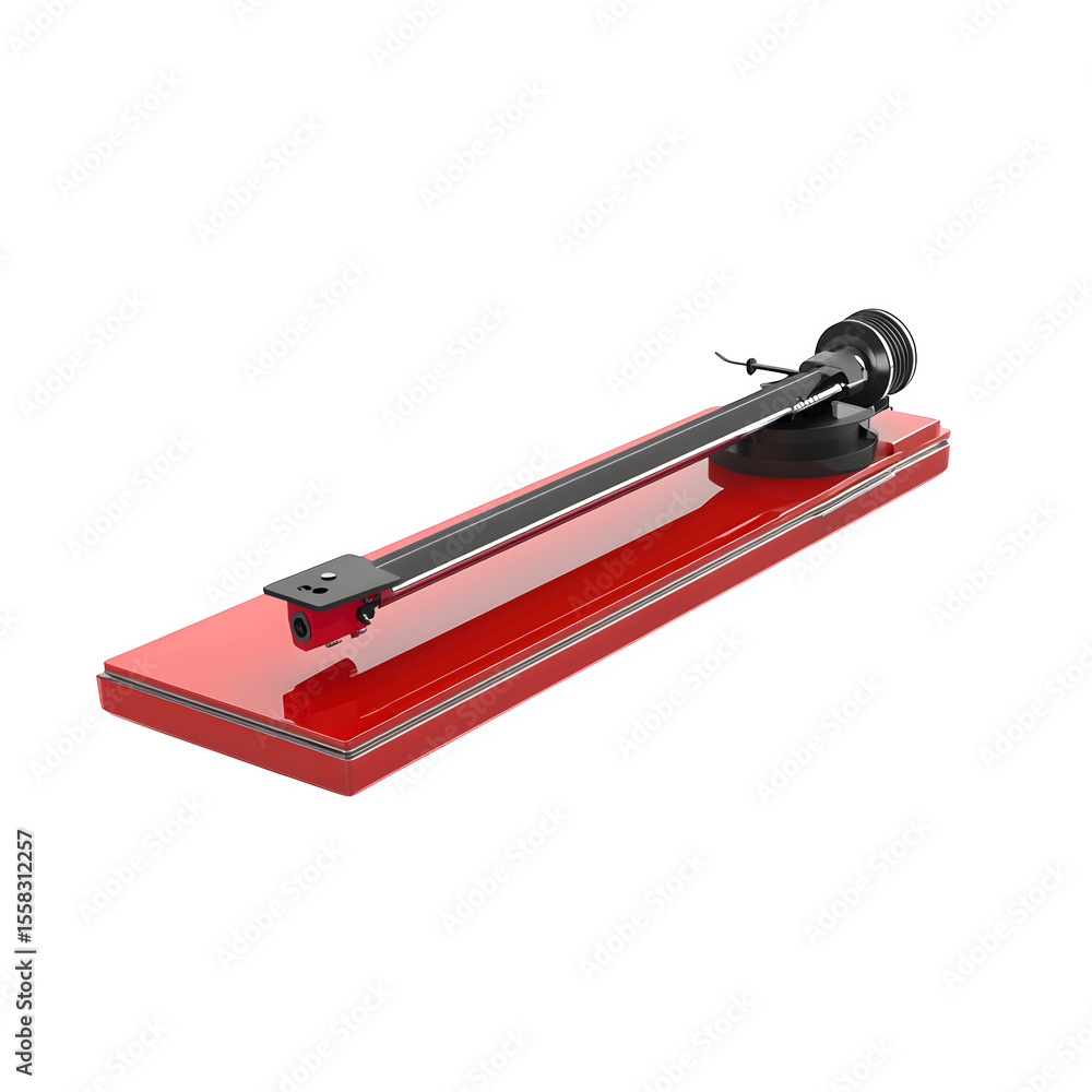 Aufkleber hyper realistic turntable stylus elliptical ruby cantilever isolated pure, white background subtle s