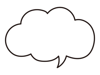 シンプルな吹き出しのベクターイラスト。単品、フレーム、枠、ふきだし