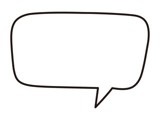 Naklejka premium シンプルな吹き出しのベクターイラスト。単品、フレーム、枠、ふきだし