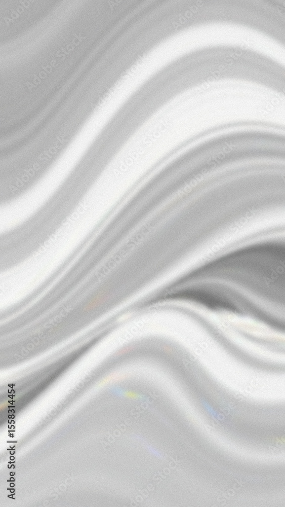 Poster wavy light grey and white background with smooth flowing curves forming an abstract pattern resembli