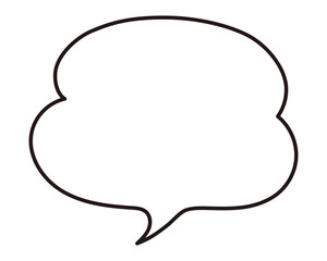 シンプルな吹き出しのベクターイラスト。単品、フレーム、枠、ふきだし
