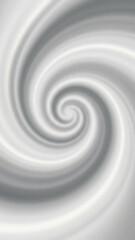 Swirling shades of gray and white create a mesmerizing vortex effect The smooth flowing lines converge towards the