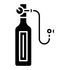 SCUBA Diving Cylinder with Regulator Icon Illustration