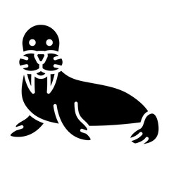 Walrus Vector Illustration: Arctic Animal Icon