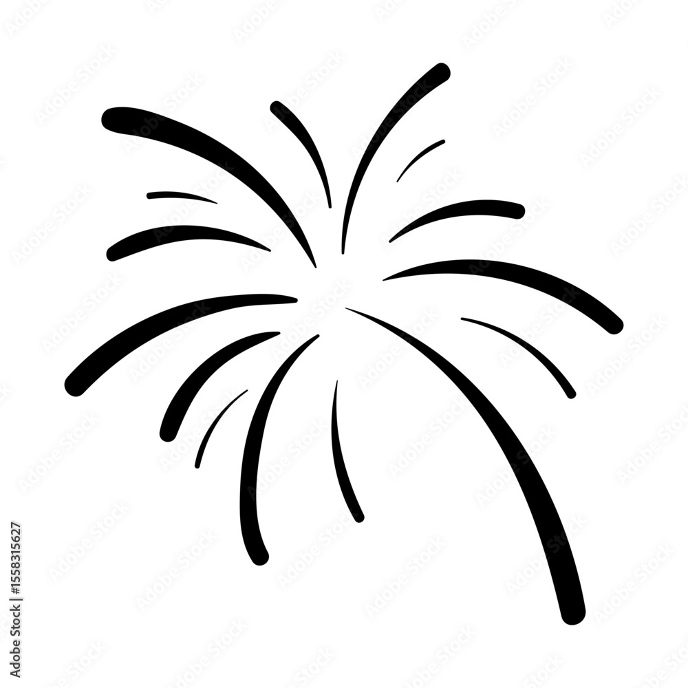 Poster fireworks vector icon. banger illustration sign. frecracker symbol. firework web icon.