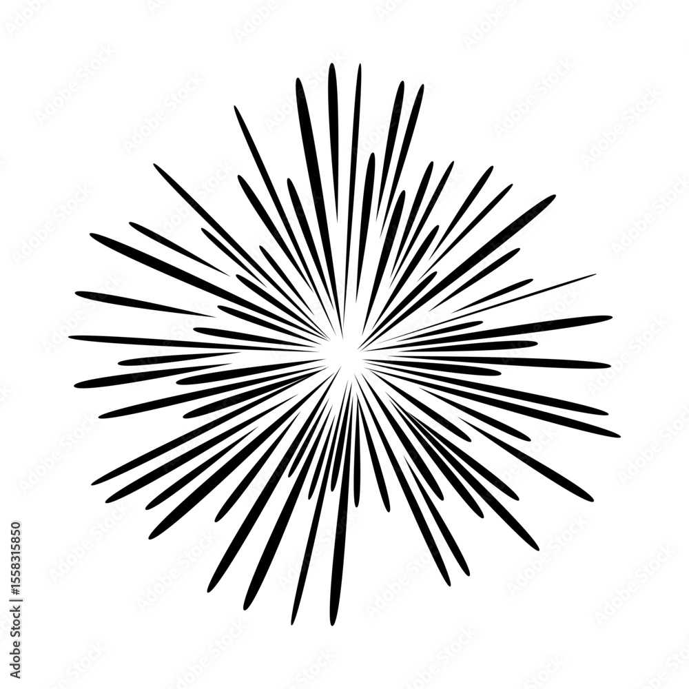 Poster fireworks vector icon. banger illustration sign. frecracker symbol. firework web icon.