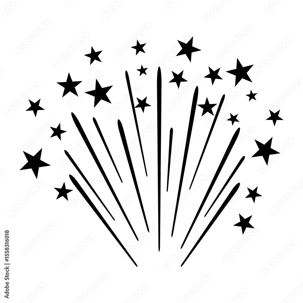 Poster fireworks vector icon. banger illustration sign. frecracker symbol. firework web icon.