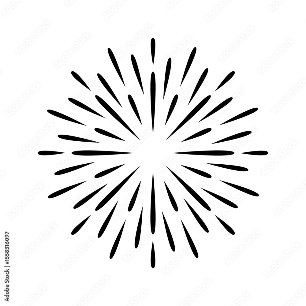 Poster fireworks vector icon. banger illustration sign. frecracker symbol. firework web icon.