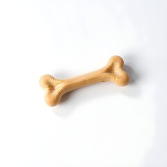 : Realistic Dog Bone Chew Toy on White Background - Pet Accessory for Chewing and Training