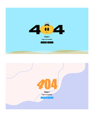 404 error page design vector, page not found design