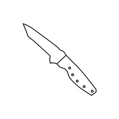 Knife icon vector. Hunting knife illustration sign. Military knife communication symbol. Cold weapon web icon.