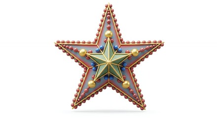 Fototapeta premium Colorful decorative star design