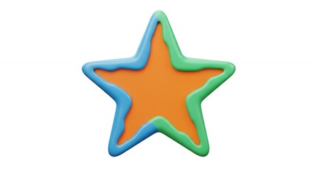 Colorful textured star graphic