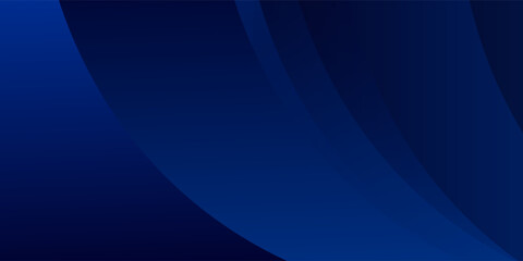 Simple modern dark blue and black abstract background for wide banner. Luxurious dark blue background with 3D overlapping layers.