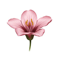Pink flower on black background