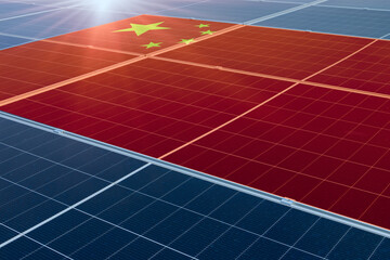 Chinese Solar cell or Solar Panel from china factory concept, Photovoltaic module business export.