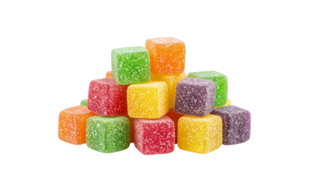 Colorful Sugar Coated Jelly Cubes