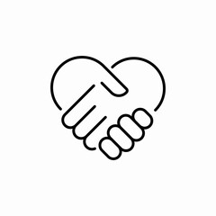 Heart Agreement icon vector