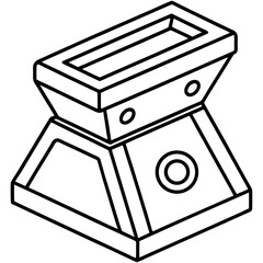 Wall Scanner Tool Outline Vector Illustration