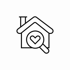 Heart House icon vector