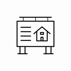 real estate billboard icon vector