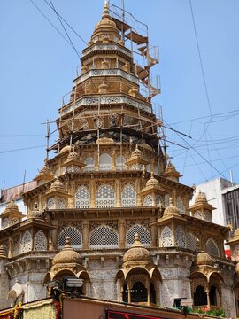 Pune, Maharashtra India - Apr 18 2025: Shrimant Dagdusheth Halwai Ganpati Mandir / Temple 