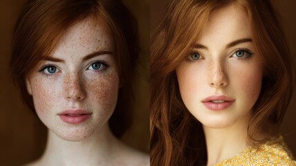 Skincare transformation showing the remarkable effect of beauty cream for flawless, even-toned skin