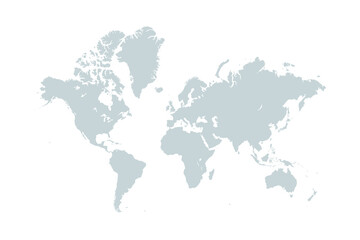 Blank World map vector illustration