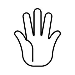 Fingers Outline Line Art Drawing