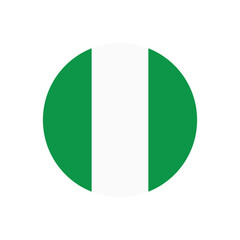 Nigeria Flag icon. Round flag of nigeria icon design, vector illustration