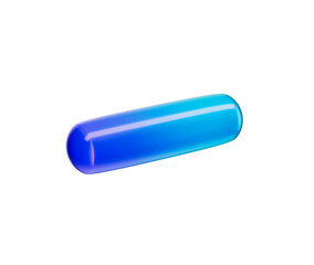 3D Glossy minus symbol with a gradient of blue color, featuring a modern look. 3d illustration