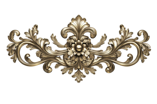 Decorative baroque victorian frame border with arabesque patterns for elegant aesthetic enhancement