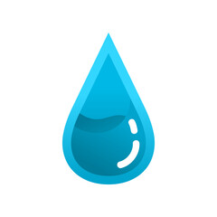 Blue water drop icon vector design