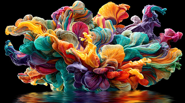 formation with colorful lighting effects resembling a mystical celestial storm