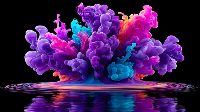 formation with colorful lighting effects resembling a mystical celestial storm