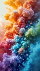 Fototapeta premium Vibrant abstract background design suitable for mobile screens