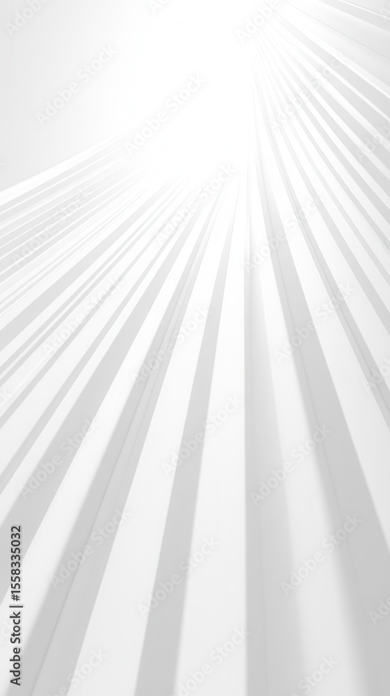 Poster white abstract background featuring converging lines creating a perspective effect, ideal for minima