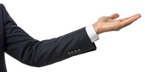 A Professional Man's Arm in a Suit Holding a Briefcase Ready for Business