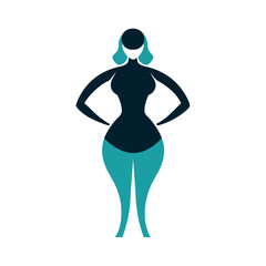 Hips Silhouette Vector Line Drawing