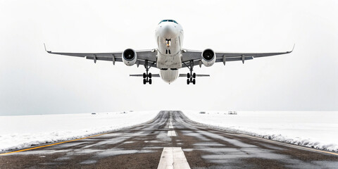 An Airplane Set Flying Against a White Background Symbolizing Travel and Adventure