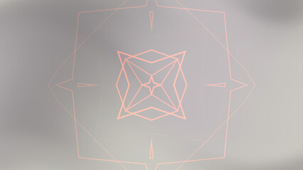 Geometric Kaleidoscope: Subtle Abstract Design with Light Pink Lines