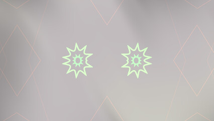Abstract background with geometric shapes and starburst like elements