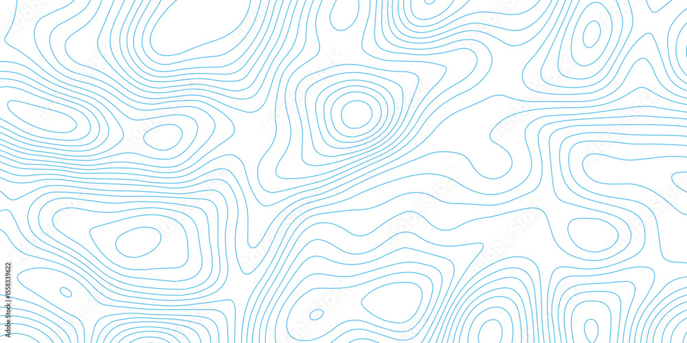 Poster modern blue contour mapping background with soft flowing topographic lines.